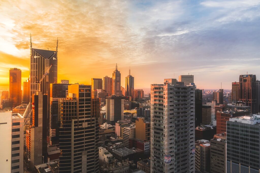 view of high rise buildings during day time